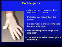 Le protocole d’hygiène en ce qui concerne le port et le retrait des gants